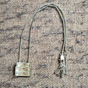 Vintage Y2k Kenneth Cole Necklace with Faceted Clear Crystal Pendant